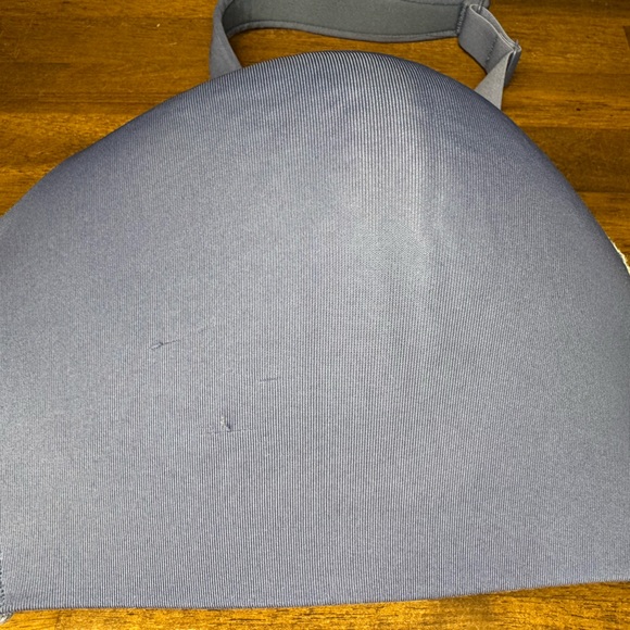 Cacique 42D Simply Wire Free Tshirt Bra Blue with White and Green Lace Trim - Picture 6 of 6